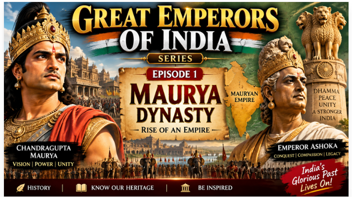 Great Emperors of India Episode 1 featuring Chandragupta Maurya and Emperor Ashoka of the Maurya Dynasty